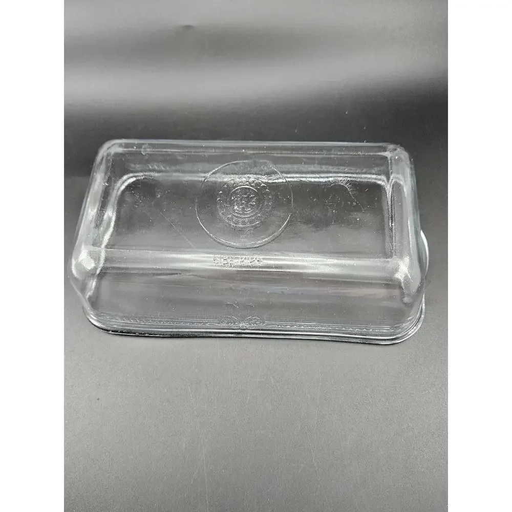 Vintage Fire-King Philbe Clear Glass Baking Dish Anchor Hocking 1940s Ovenware